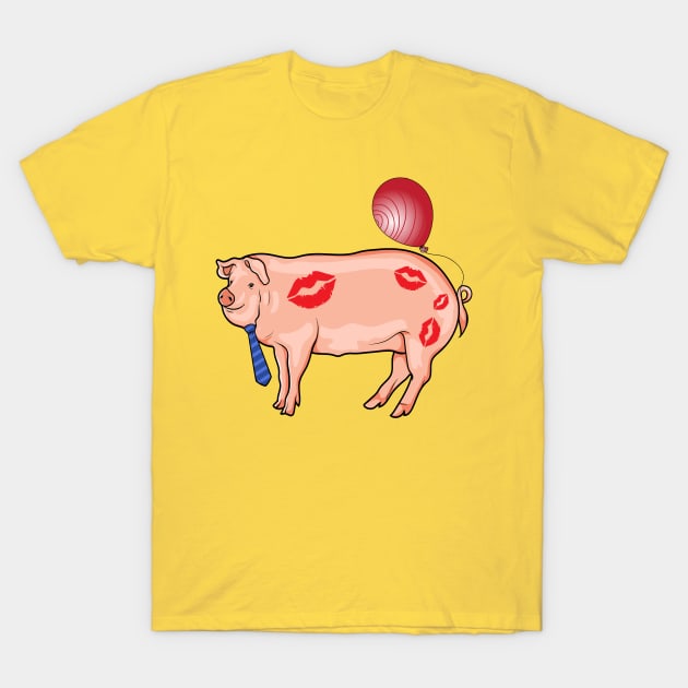 Hogs and kisses and balloons for Valentine day, just for you T-Shirt by alcoshirts